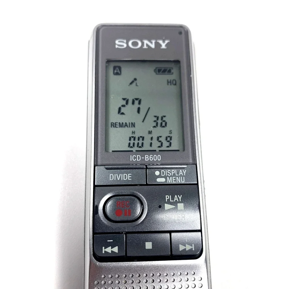 Sony ICD-B600 Mini Digital Voice Recorder Handheld Silver Tested Working